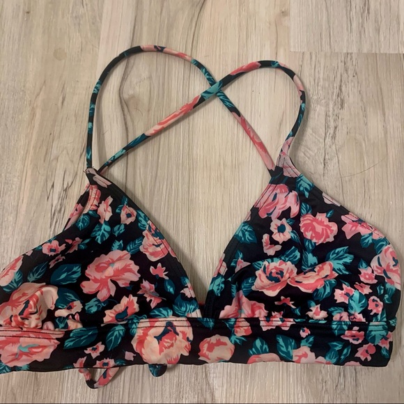 Floral Reversible Bikini Top Size Small - Picture 5 of 5